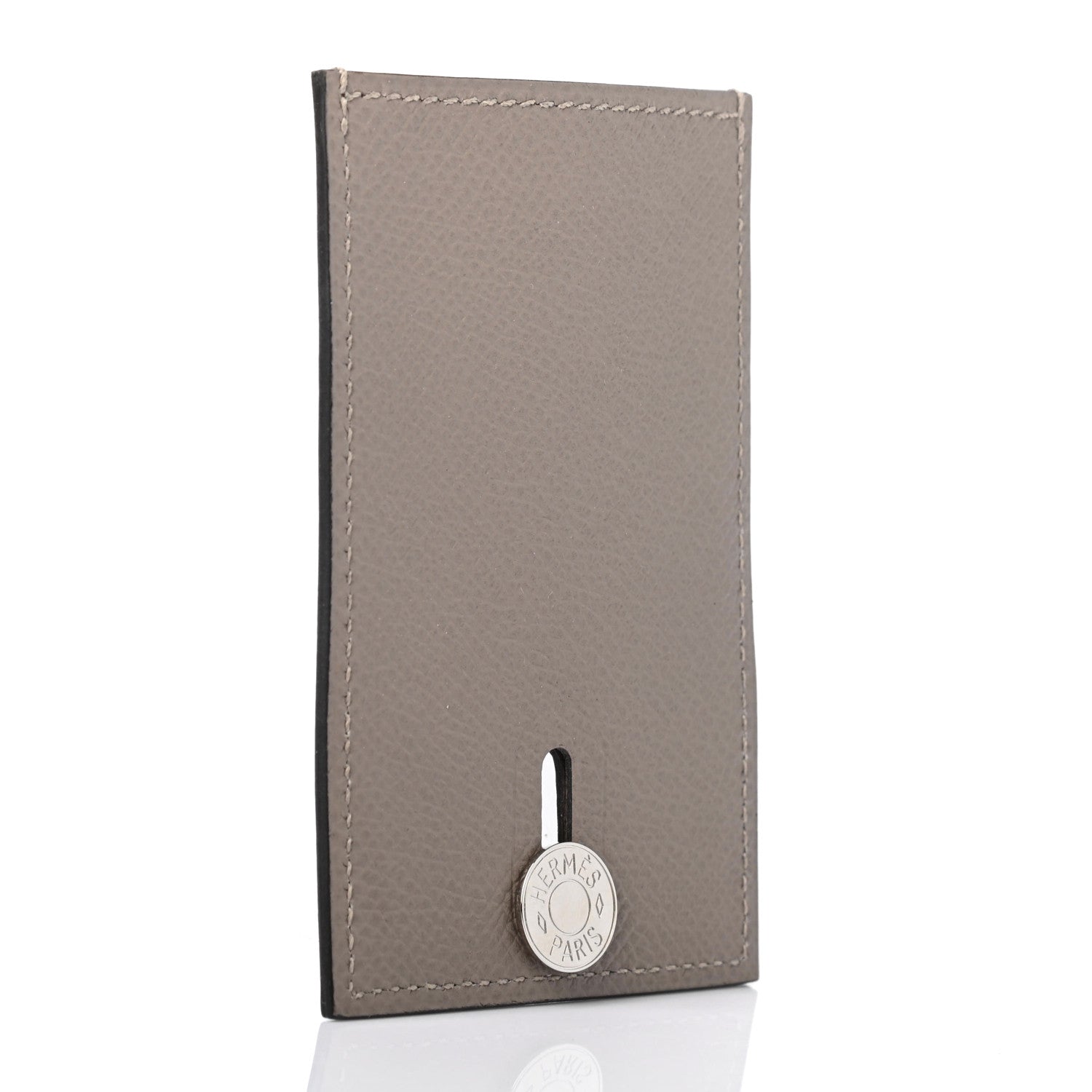 Hermes Epsom Diabolo Card Holder Case Gris Asphalt 3 of 7
