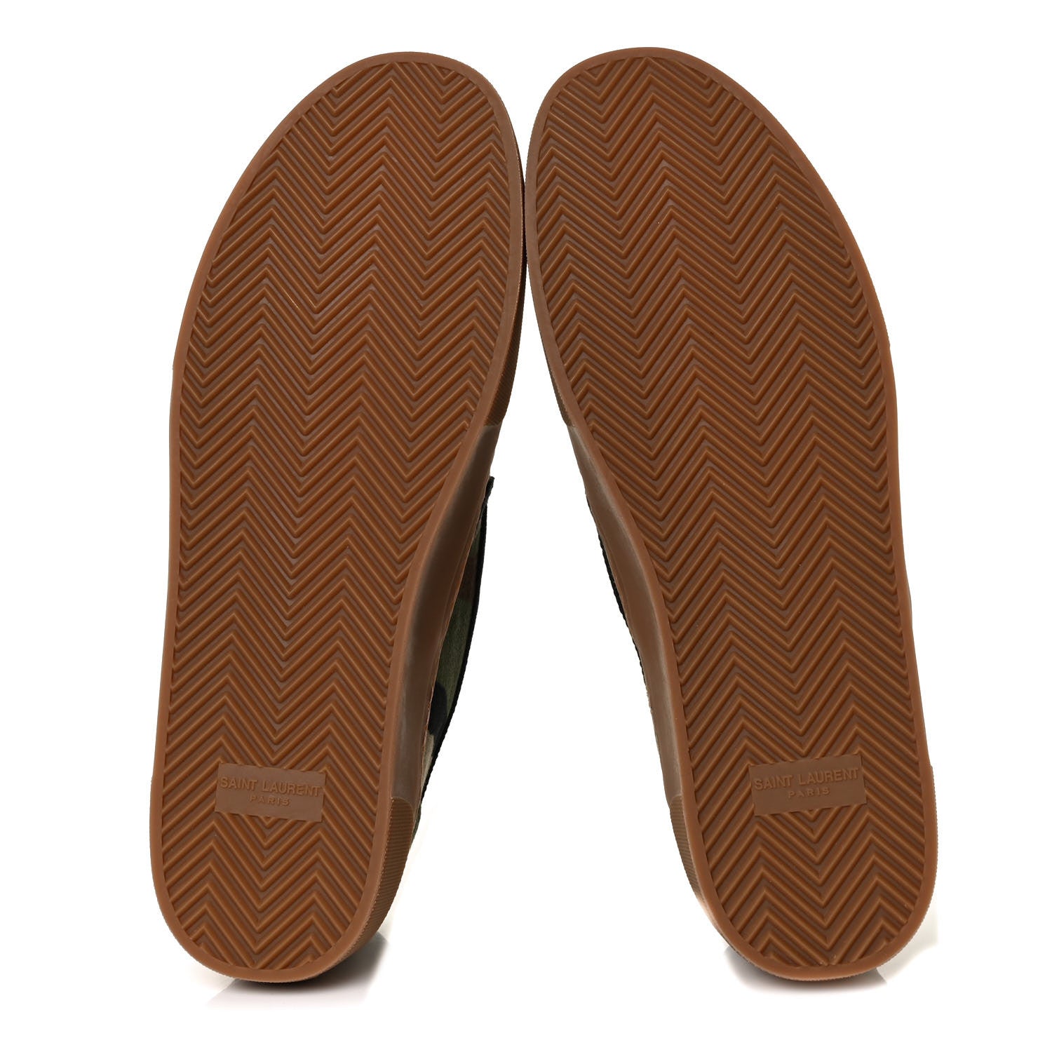Saint Laurent Canvas Camouflage Mens Venice Slip-On Sneakers 45 Kaki 6 of 9