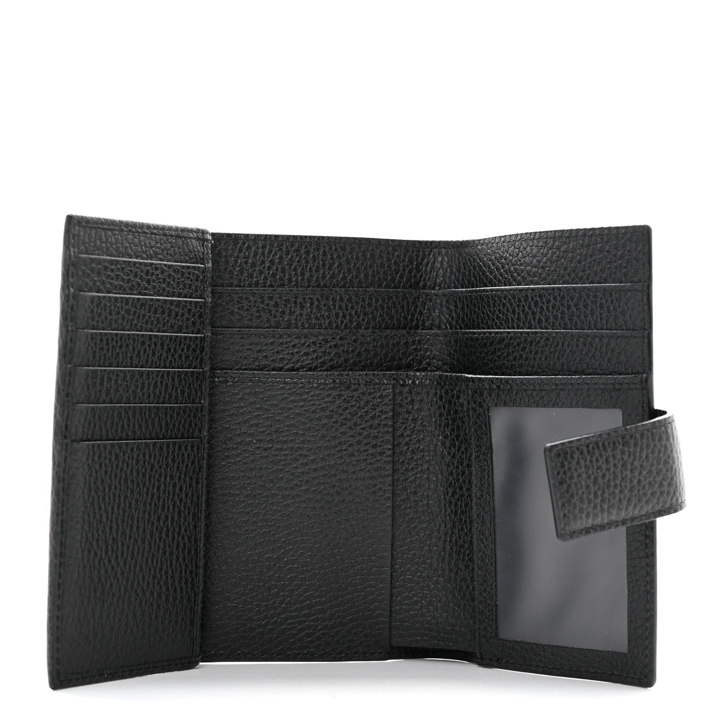 Gucci Dollar Calfskin Interlocking G Wallet Black 5 of 8