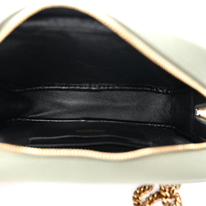 Saint Laurent Grain De Poudre Matelasse Monogram Mini Lou Camera Bag Light Sage 5 of 10