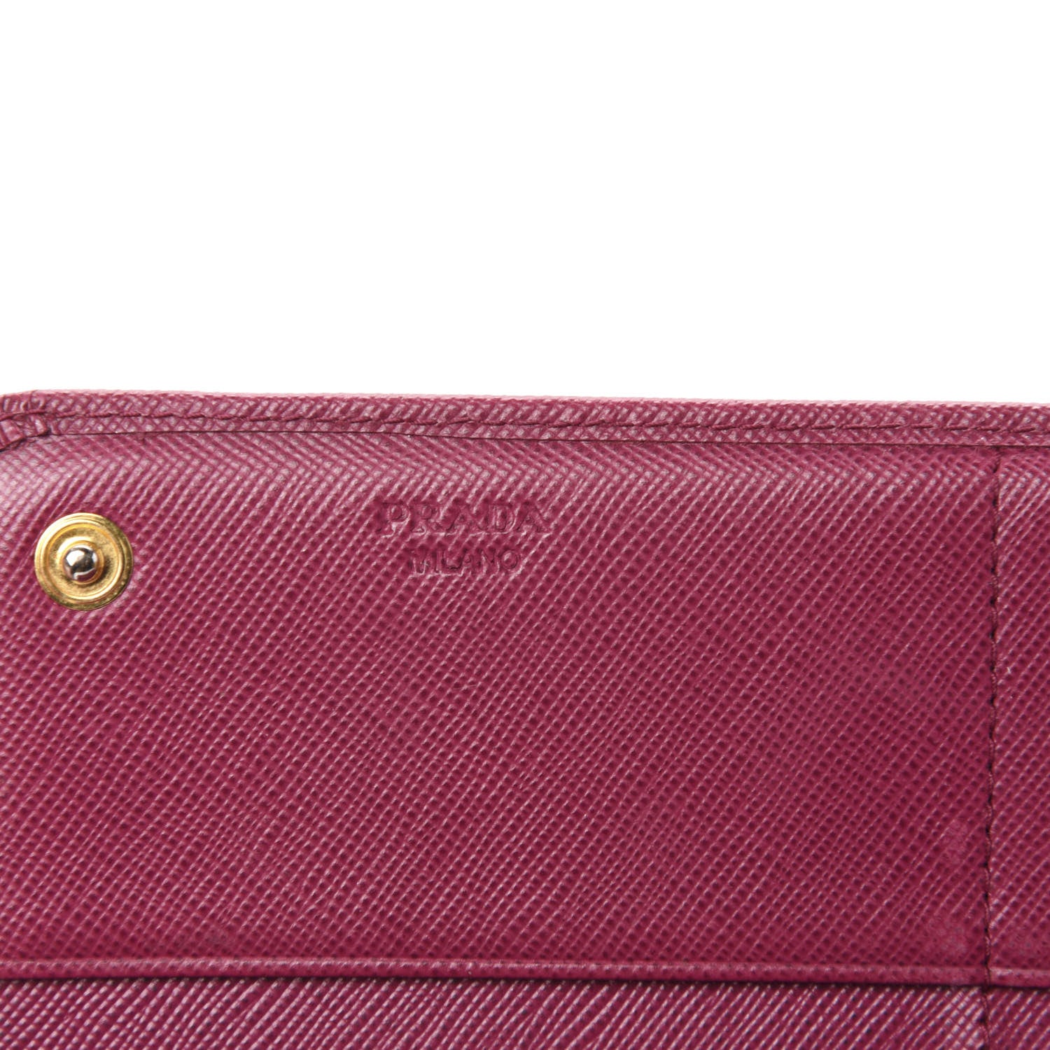 Prada Saffiano Metal Continental Flap Wallet Ametista 6 of 8