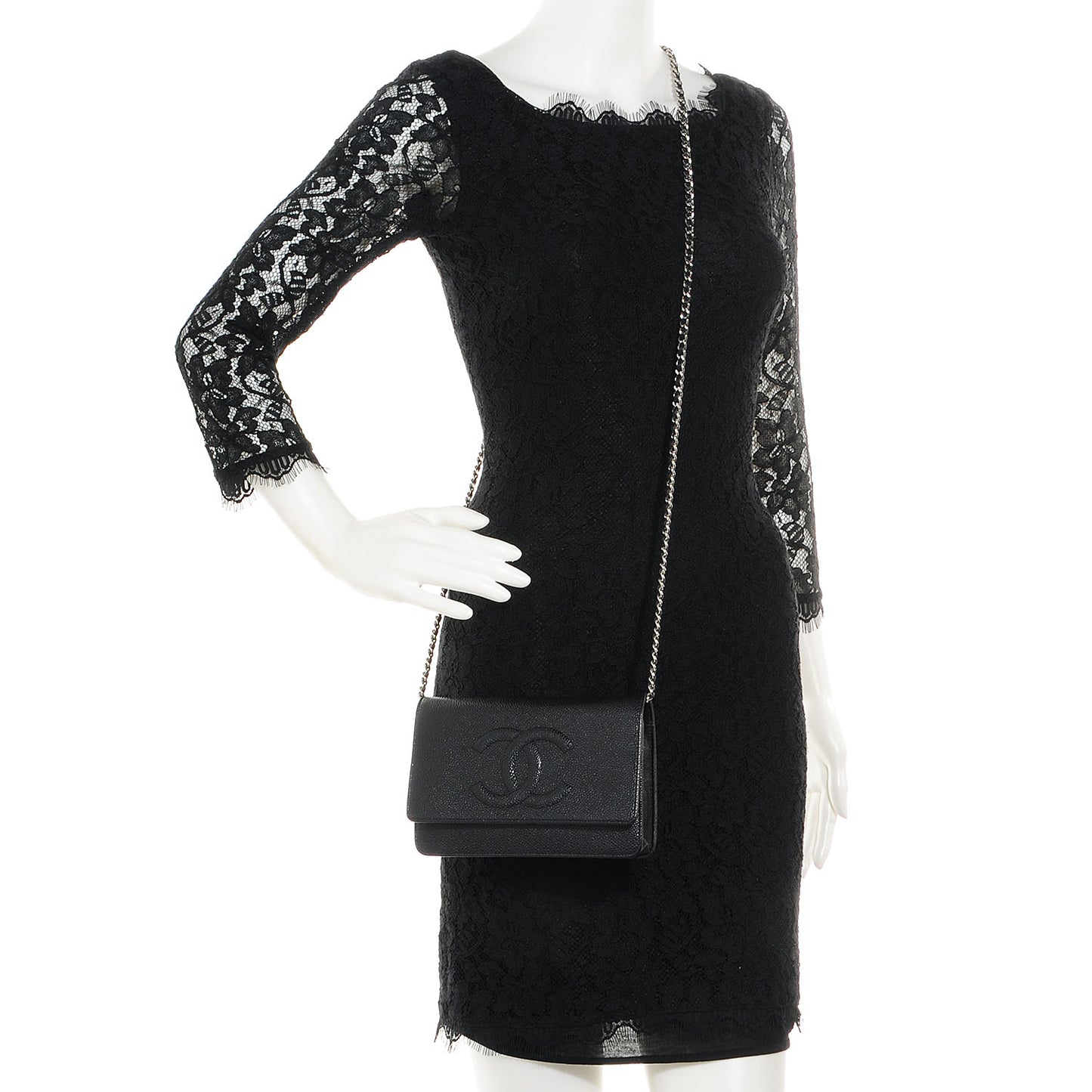 Caviar Timeless CC Wallet on Chain WOC Black