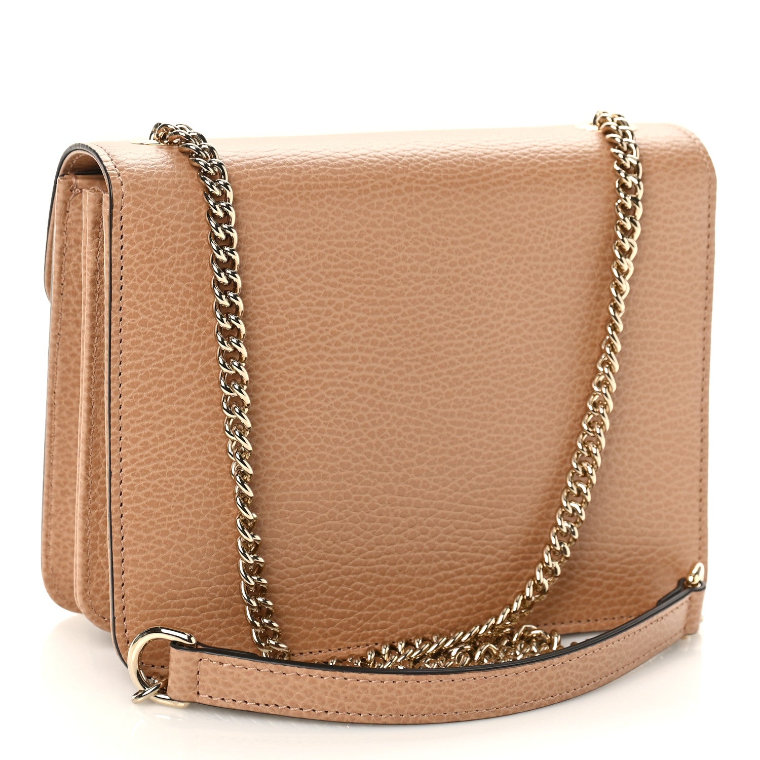 Gucci Dollar Calfskin Small Interlocking G Shoulder Bag Camelia 3 of 9