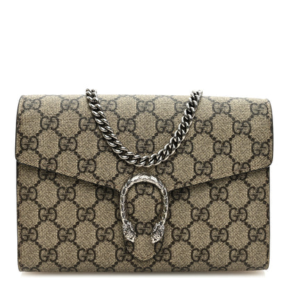 Gucci GG Supreme Monogram Mini Dionysus Chain Wallet Beige Taupe 1 of 9