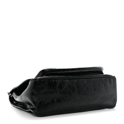 Saint Laurent Crinkled Calfskin Matelasse Monogram Medium Niki Chain Satchel Black 4 of 12