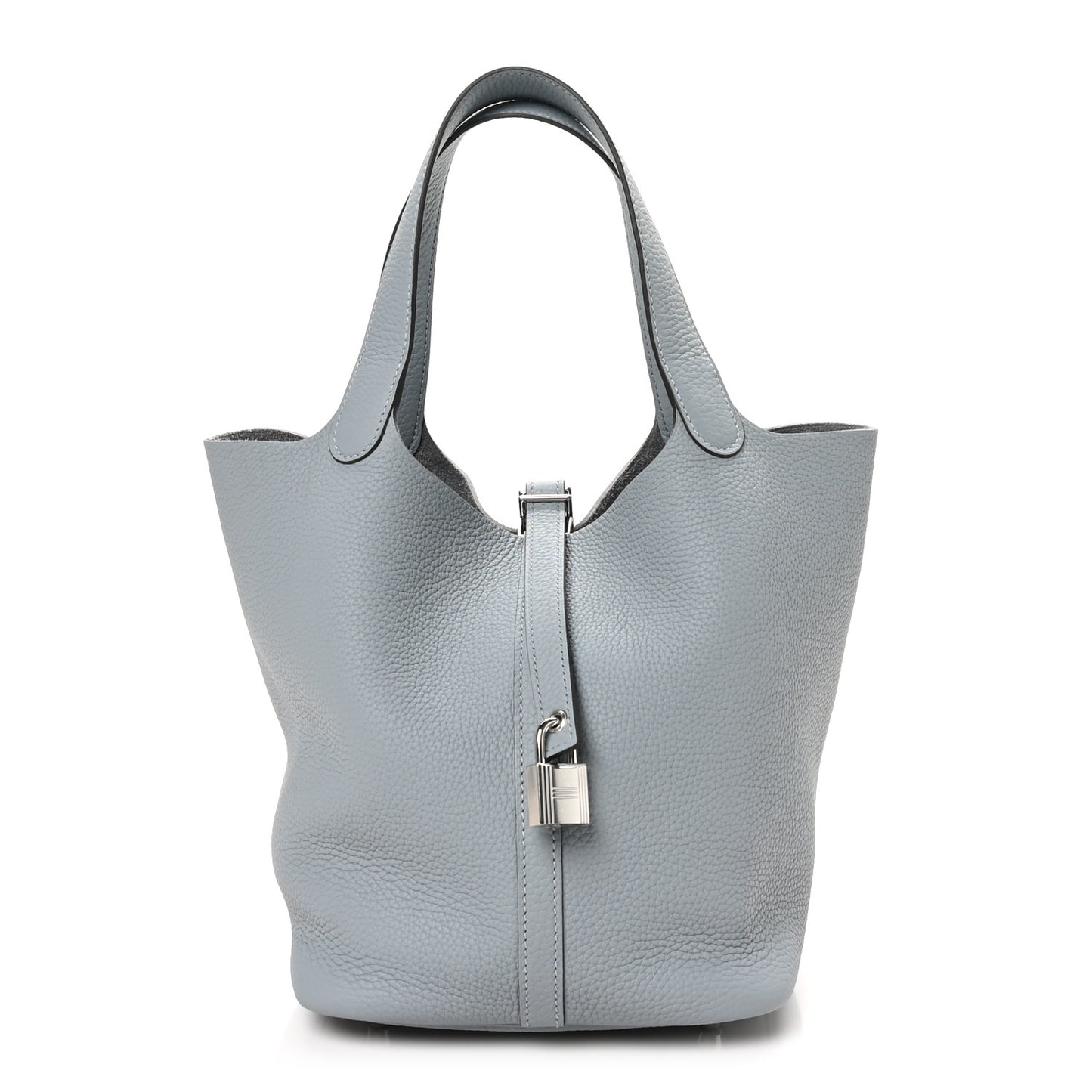 Taurillon Clemence Picotin Lock 22 MM Gris Pantin