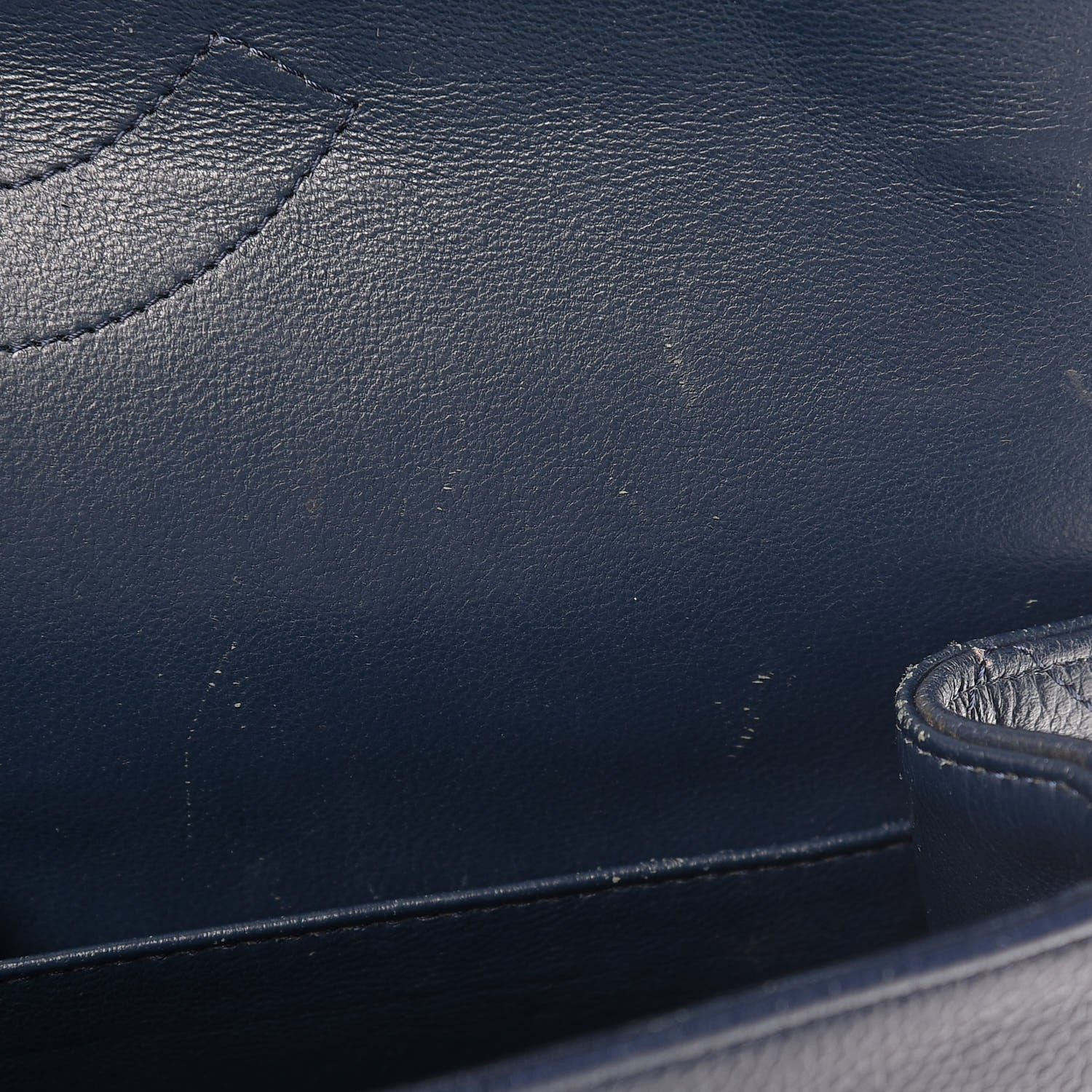 Chanel Caviar Quilted Jumbo Double Flap Navy Blue 9 of 20