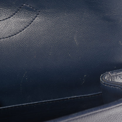 Chanel Caviar Quilted Jumbo Double Flap Navy Blue 9 of 20