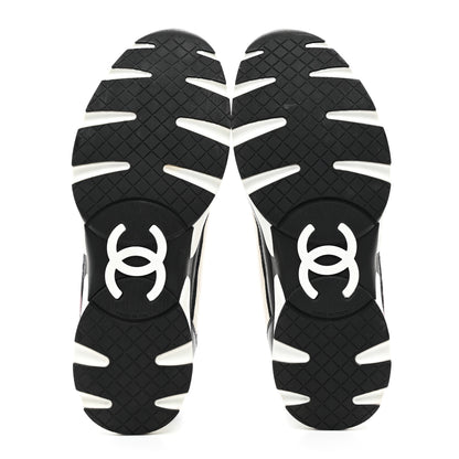 Chanel Calfskin CC Sneakers 40 Burgundy White 5 of 10