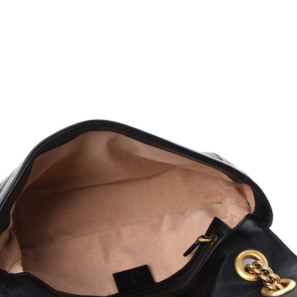 Gucci Calfskin Matelasse Small GG Marmont Shoulder Bag Black 5 of 11