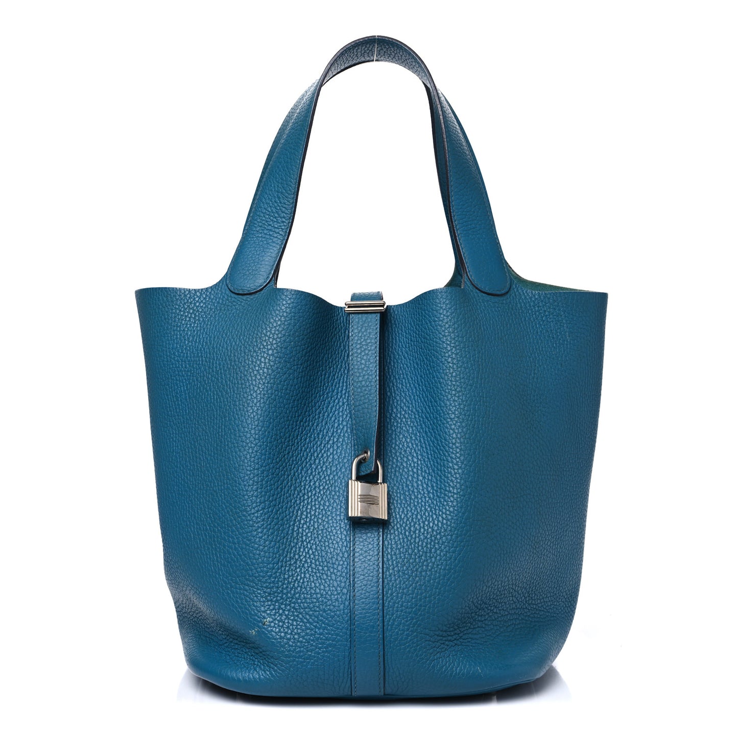 Taurillon Clemence Picotin Lock 26 GM Turquoise