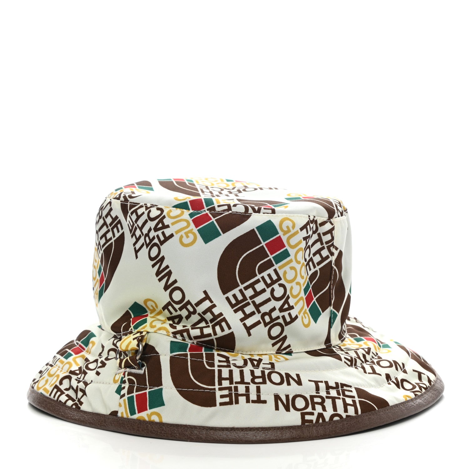 Gucci X THE NORTH FACE Nylon Reversible Self-Tie Bucket Hat L Beige Sky Blue 6 of 9