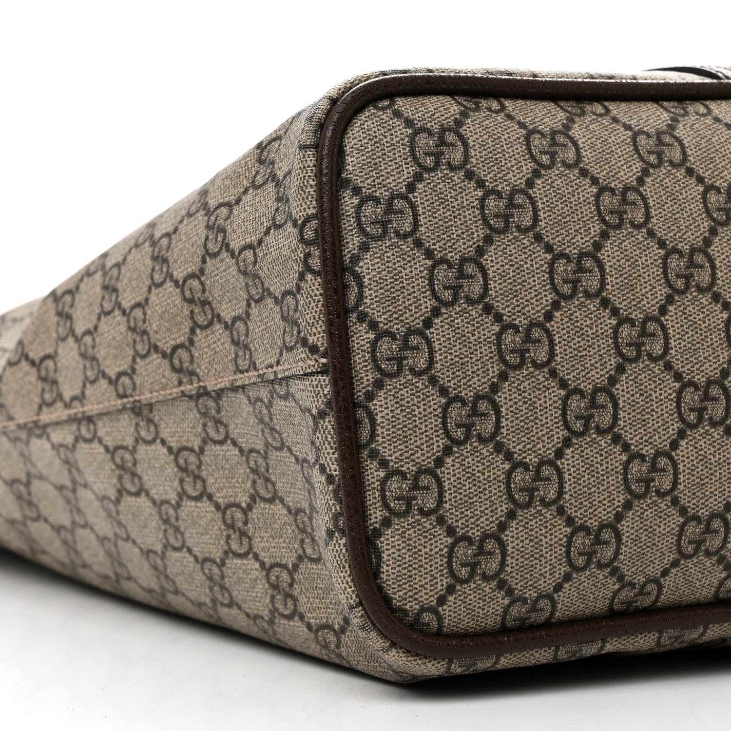 Gucci GG Supreme Monogram Web Neo Vintage Tote Beige New Acero Crop 9 of 11