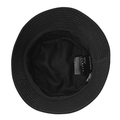 Prada Re-Nylon Metal Triangle Logo Mens Bucket Hat M Black 5 of 6