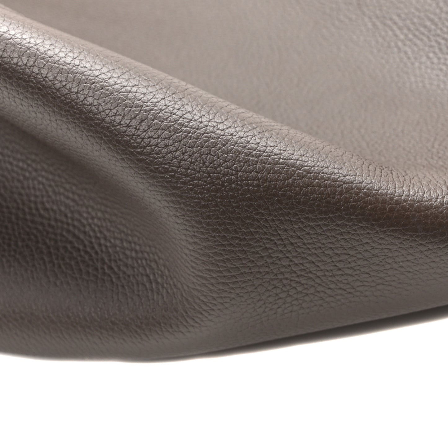 Grained Calfskin Large Slouchy Banana Bag Brunette