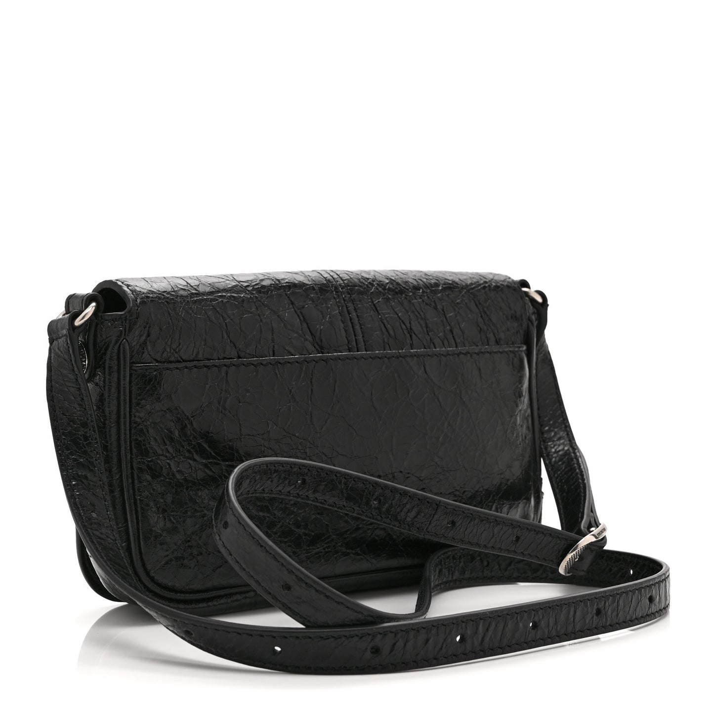 Agneau Arena Silver XS Le Cagole Flap Bag Black