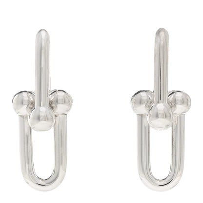Tiffany Sterling Silver Large HardWear Link Earrings 1 of 5