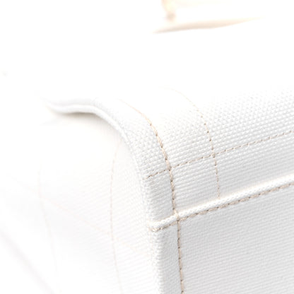 Chanel Cotton Large Deauville Tote White 9 of 13