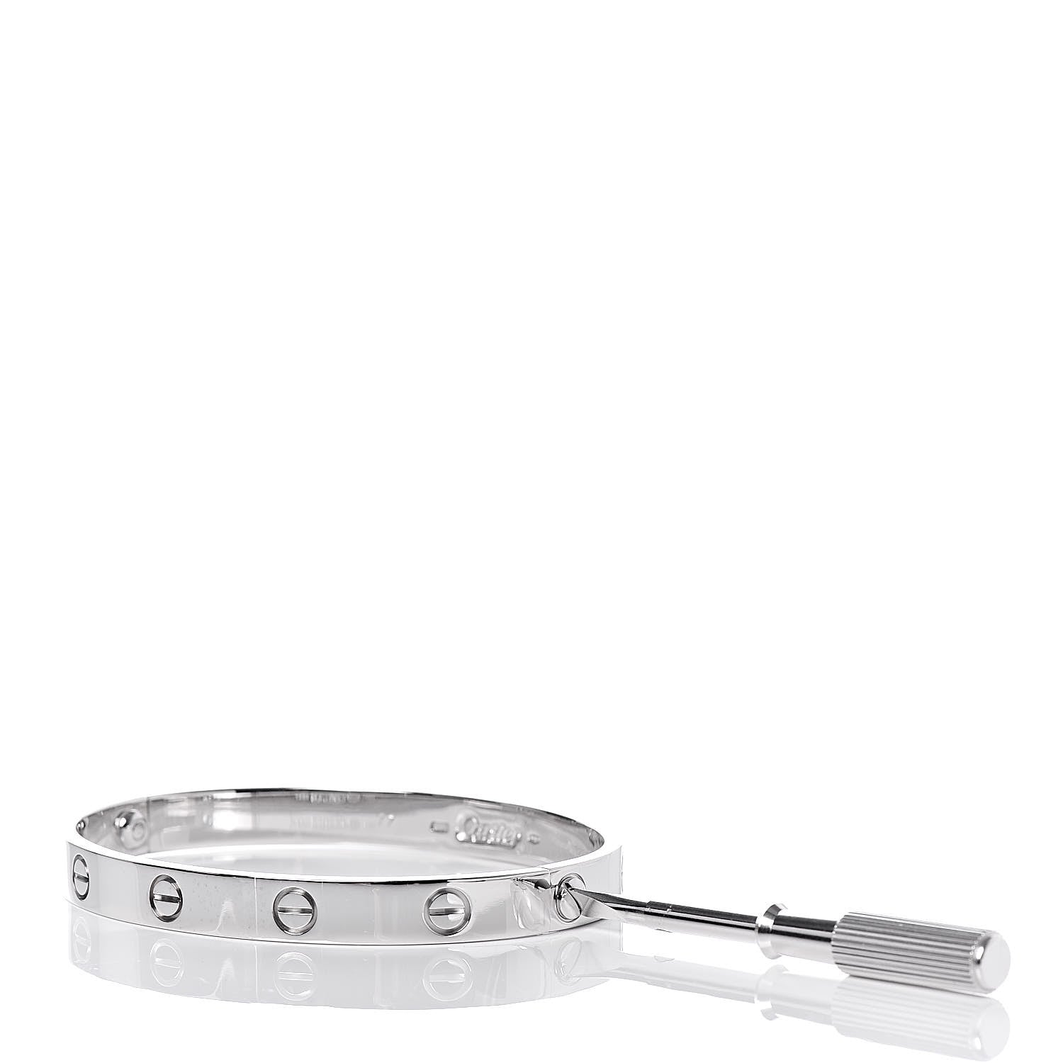 Cartier 18K White Gold LOVE Bracelet 17 6 of 6