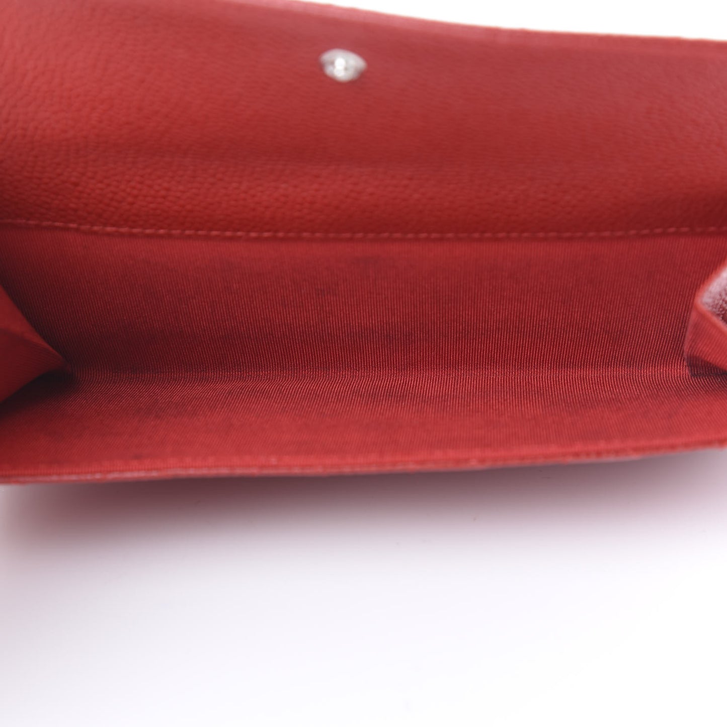 Caviar Quilted CC Long Double Wallet Red