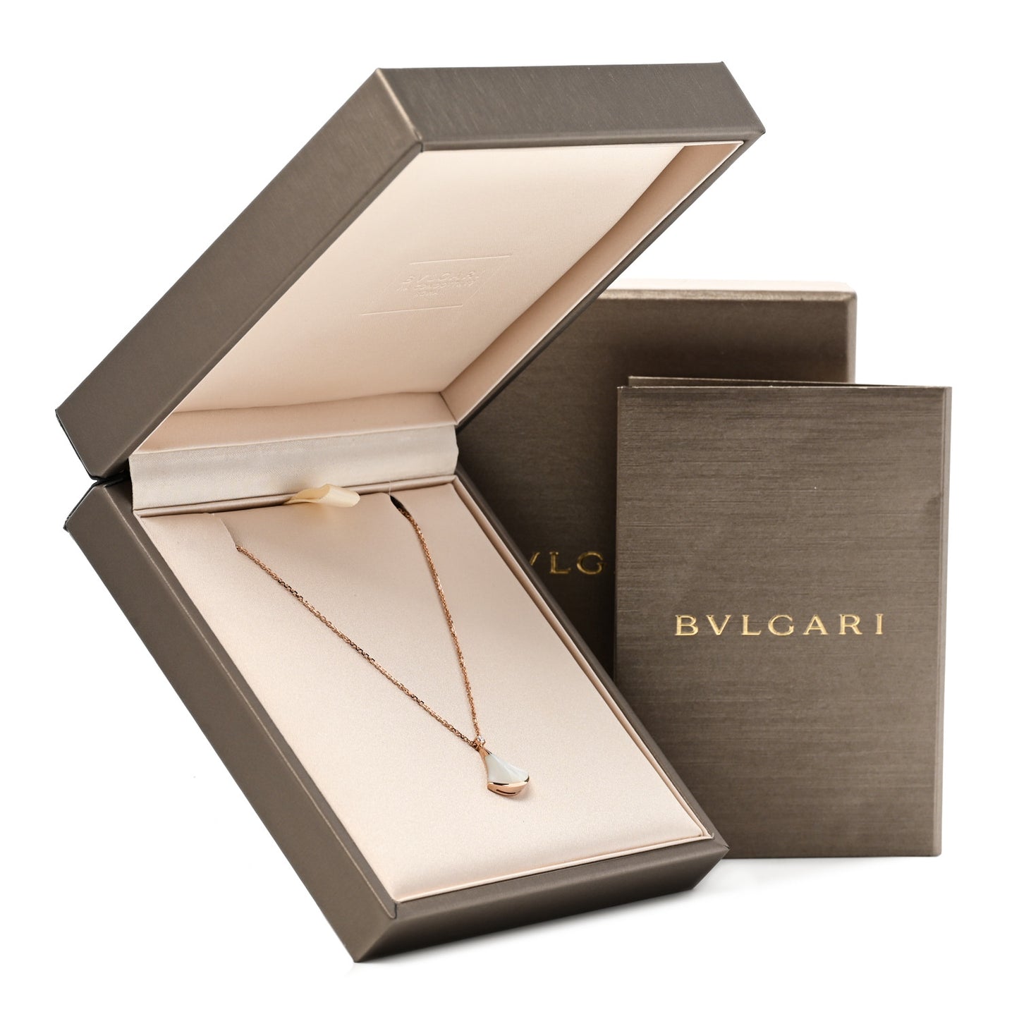 18K Rose Gold Diamond Mother of Pearl Small Divas' Dream Pendant Necklace