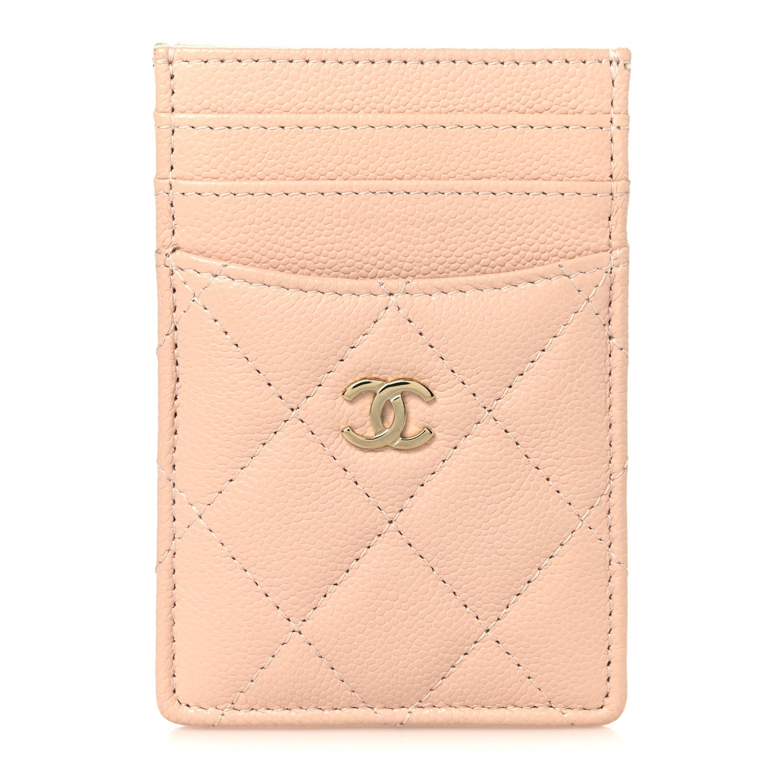 Chanel Caviar Quilted Vertical Card Holder  Light Pink 1 of 8
