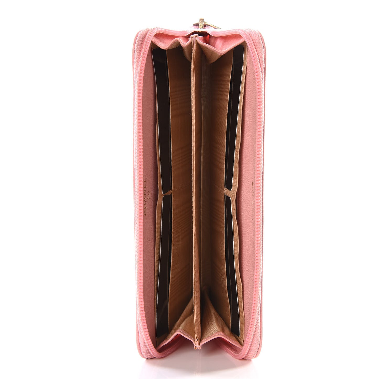 Caviar Large Timeless CC Zip Around Wallet Pink