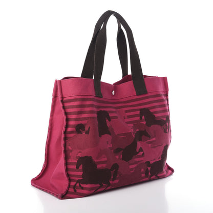 Hermes Cotton Canvas Chevaux En Camouflage Beach Bag 3 of 8