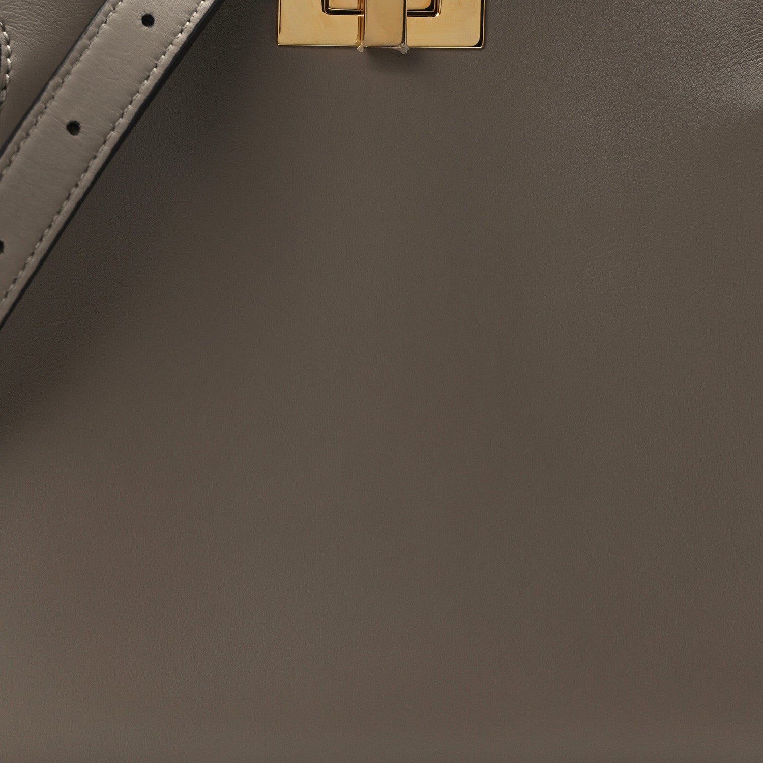 Fendi Vitello Tahiti Burro Medium Peekaboo Iconic Essentially Satchel Tortora Black 8 of 14