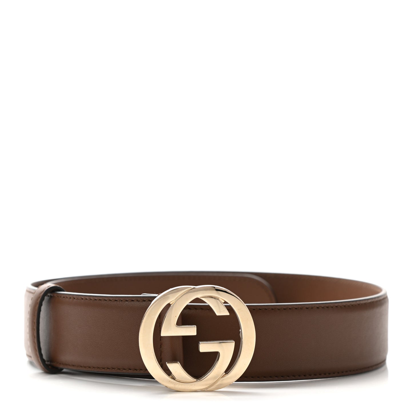 Calfskin Interlocking G 37mm Belt 80 32 Nut Brown