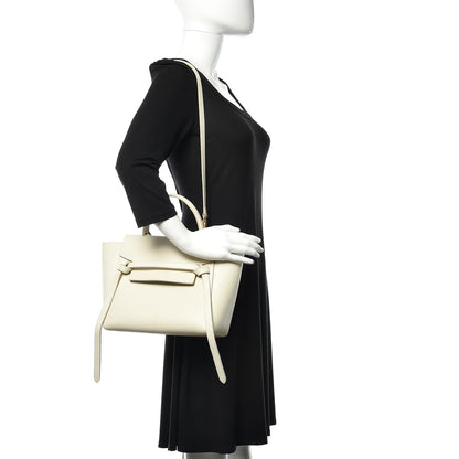 Celine Baby Grained Calfskin Micro Belt Bag White 2 of 19