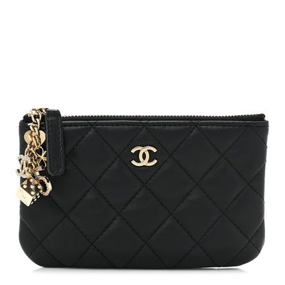 Chanel Lambskin Quilted Small Casino Cosmetic Case Black 1 of 9