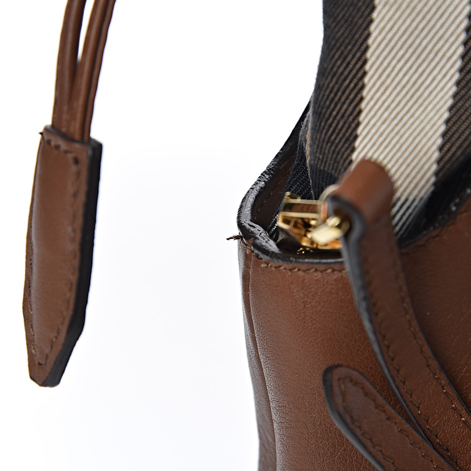 Burberry Calfskin House Check Little Crush Tan 9 of 16