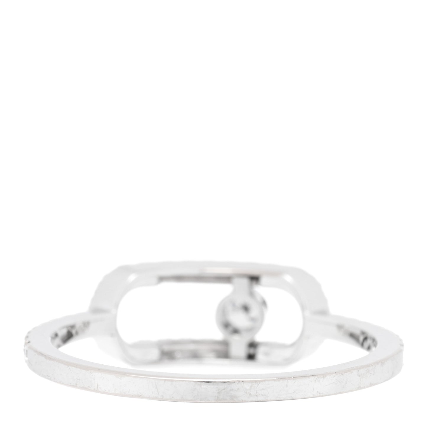 18K White Gold Diamond Move Uno Pave Ring 55 7.25
