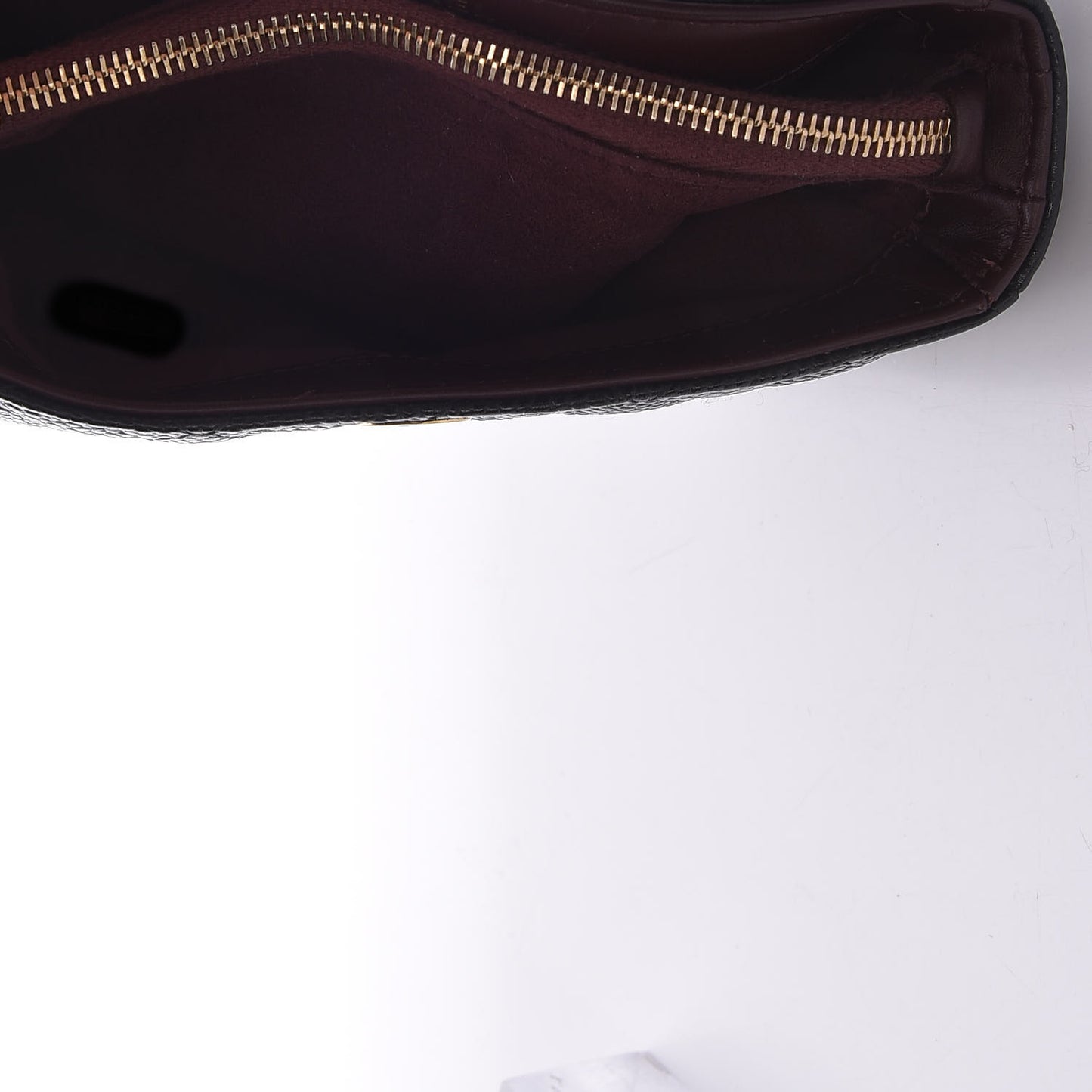 Caviar Quilted Mini Phone Holder Clutch Black