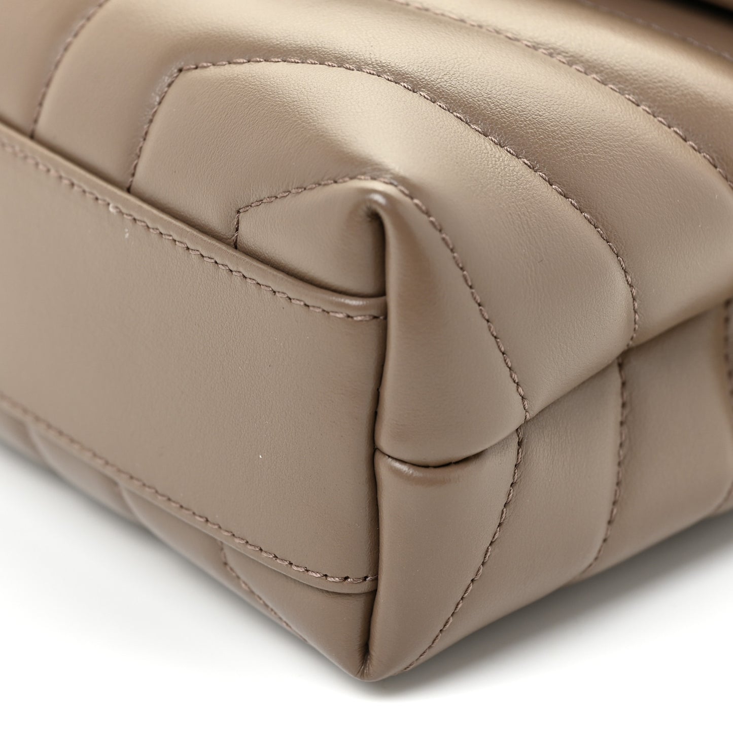 Calfskin Y Quilted Monogram Toy Loulou Crossbody Bag Taupe