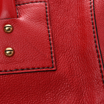 Christian Dior Goatskin DIORANGELES Tote Red 13 of 13