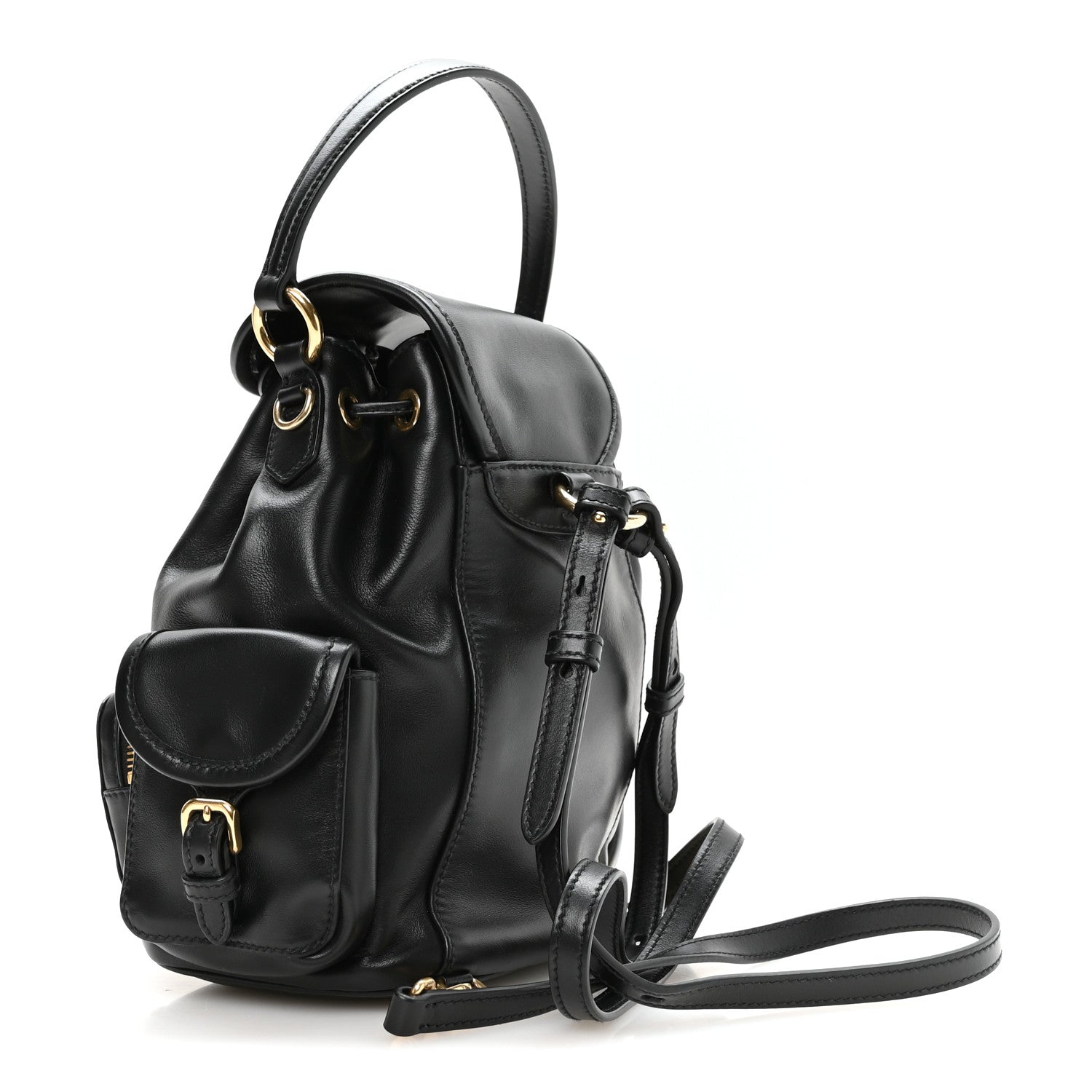 Miu Miu Soft Calfskin Medium Backpack Black 2 of 8