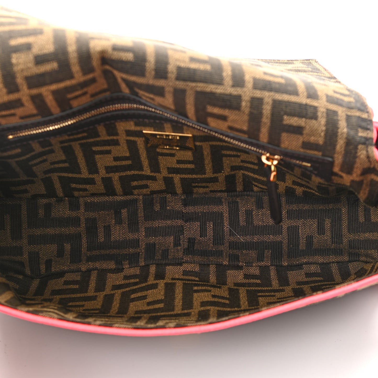 Fabric Jacquard FF 1974 Baguette Tobacco Moro Fuxia Fluo