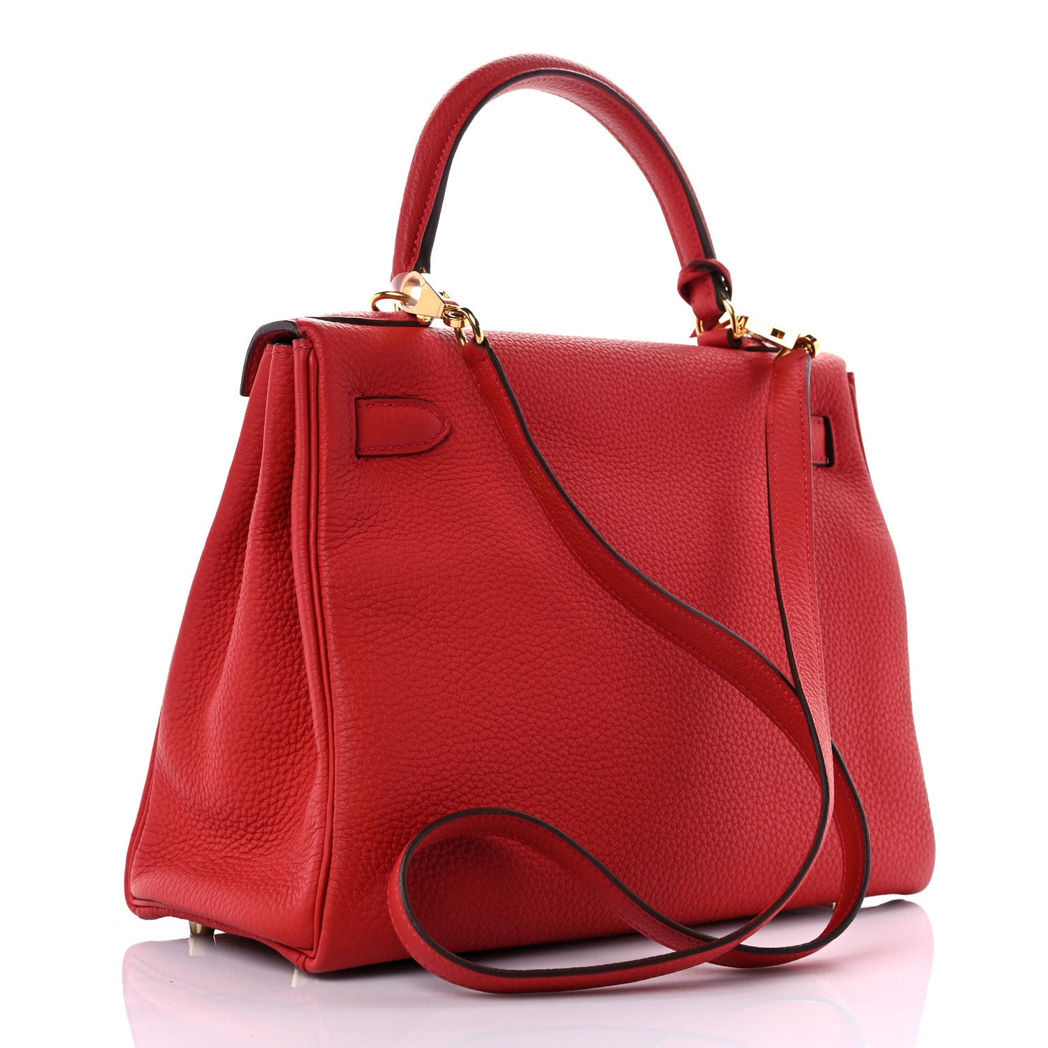 Hermes Taurillon Clemence Kelly Retourne 28 Geranium 3 of 11