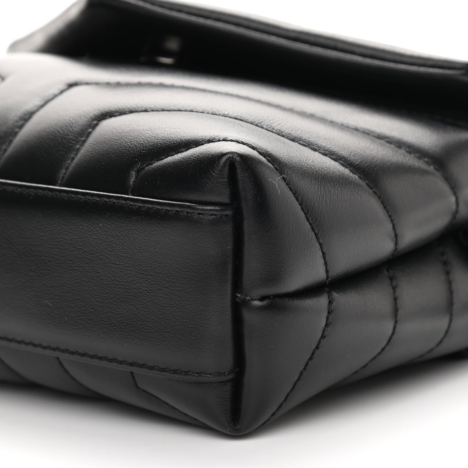 Saint Laurent Calfskin Y Quilted Monogram Toy Loulou Crossbody Bag Black 10 of 10