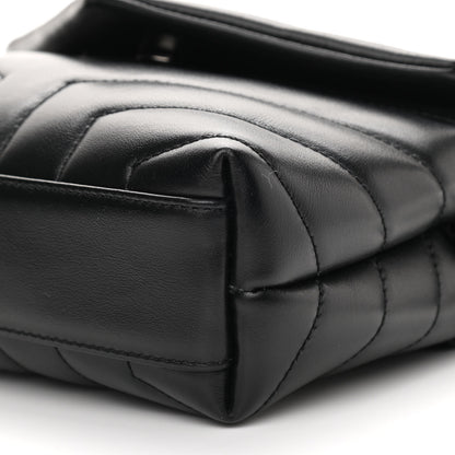 Saint Laurent Calfskin Y Quilted Monogram Toy Loulou Crossbody Bag Black 10 of 10