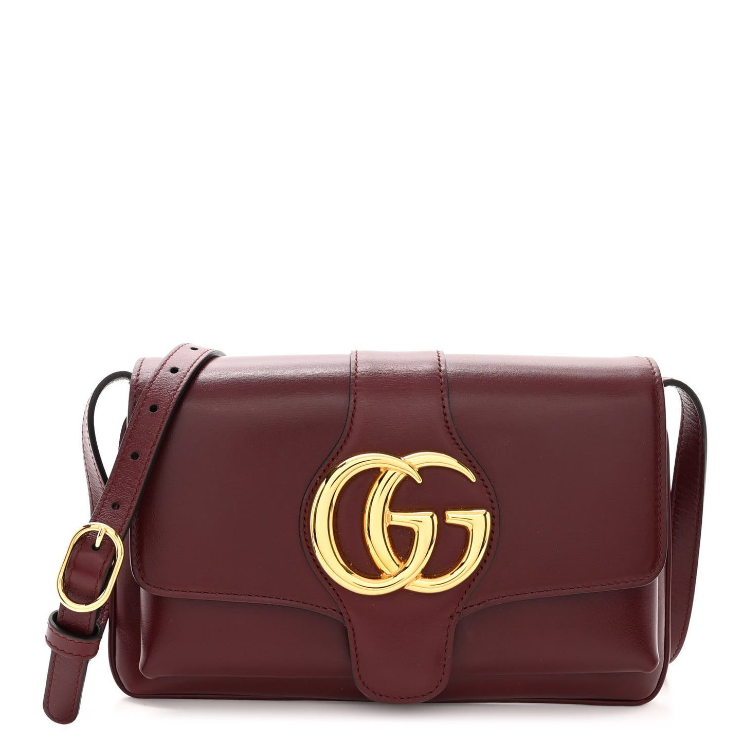 Vitello Palmellato Lux Small Arli Flap Shoulder Bag Vintage Bordeaux