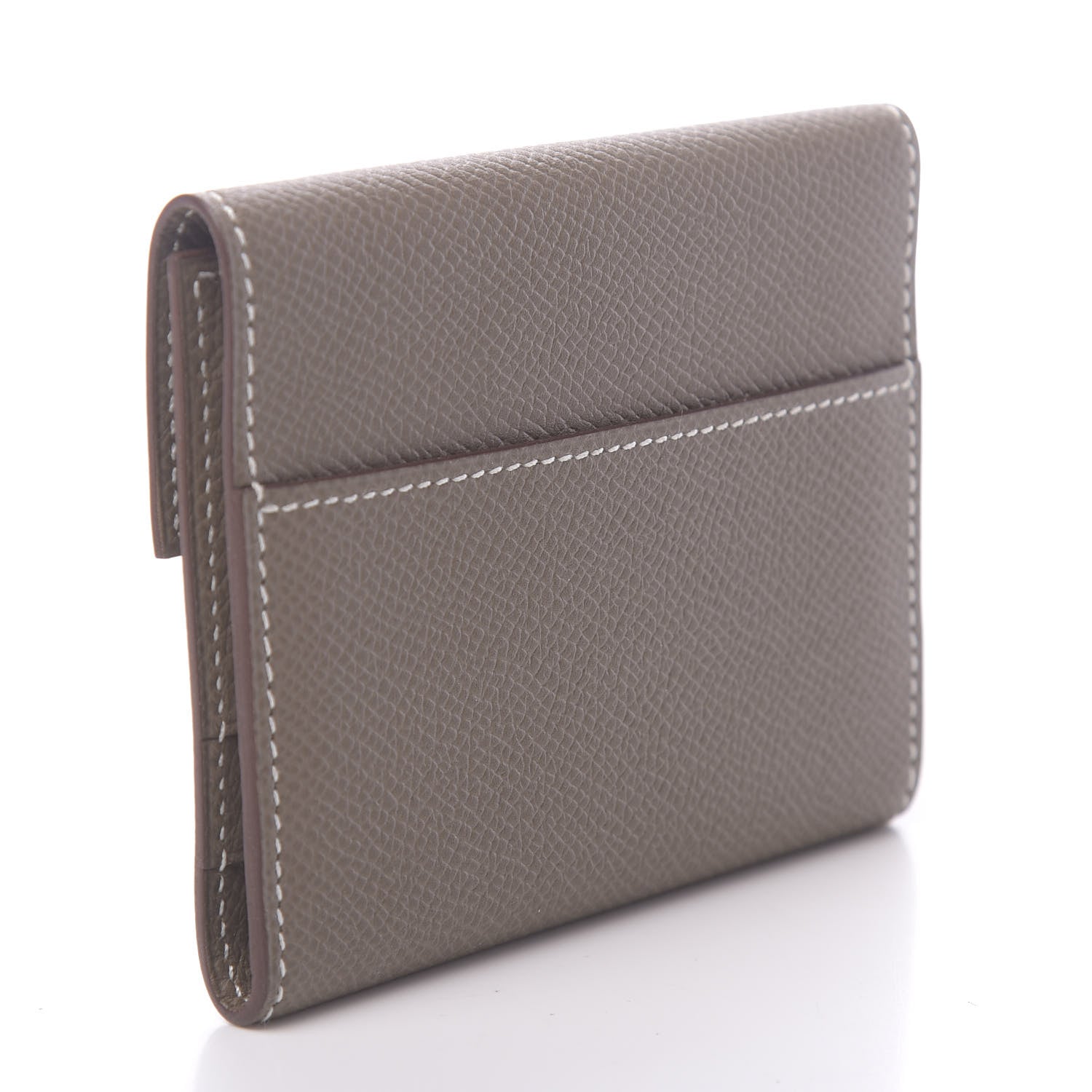 Hermes Epsom Clic Mini Card Holder Etoupe 3 of 8