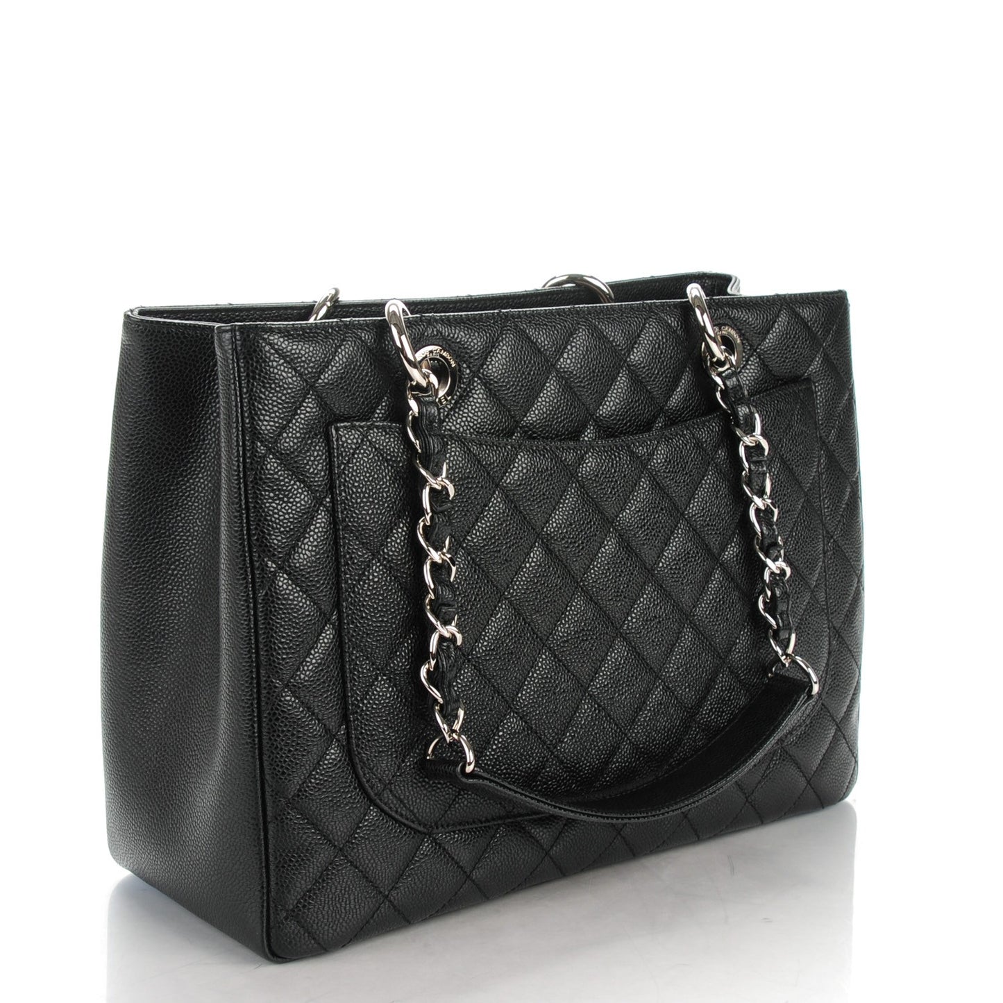 Caviar Quilted Grand Shopping Tote GST Black