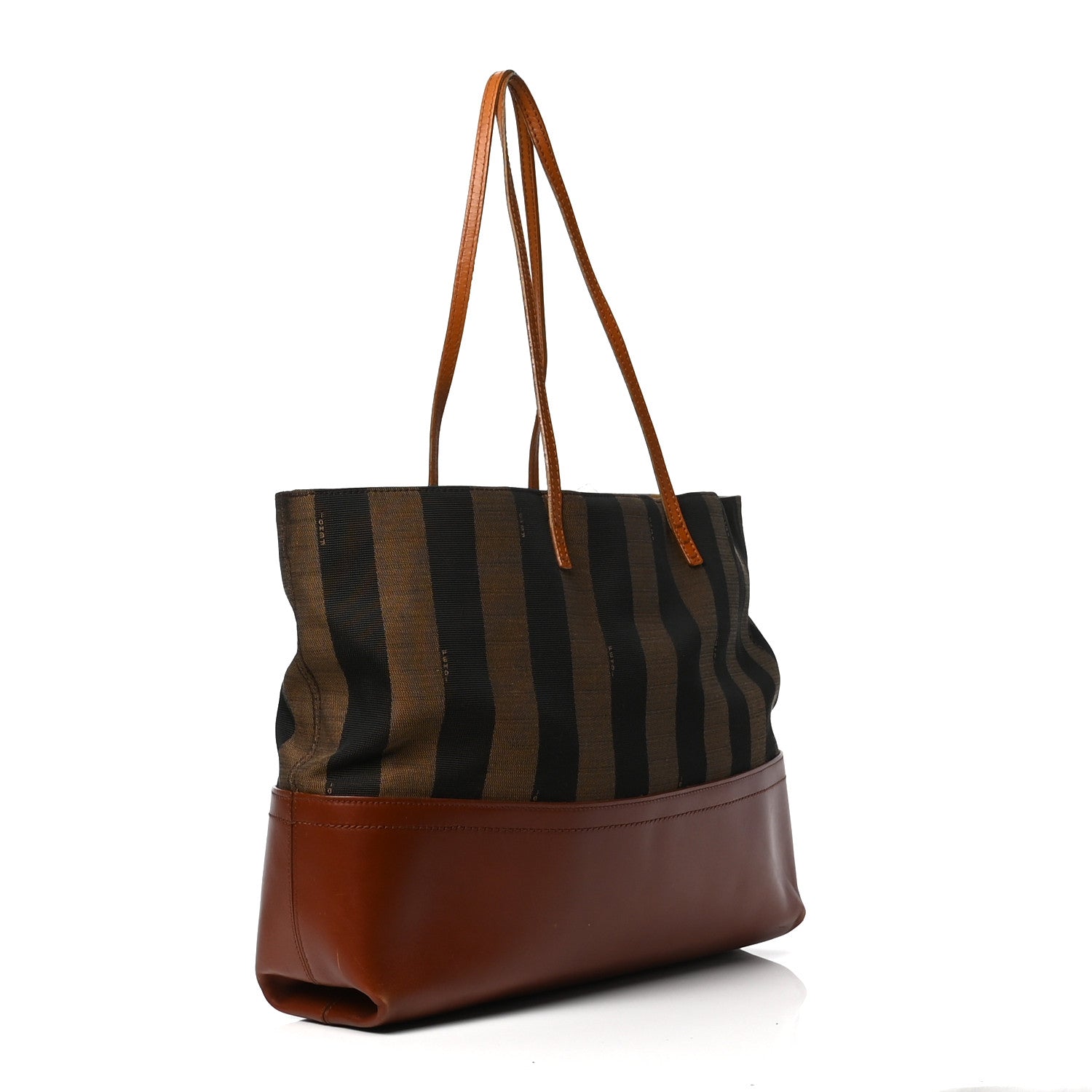 Fendi Pequin Cuoio Vegetale Medium Roll Tote Tobacco Cuoio Miele 2 of 7