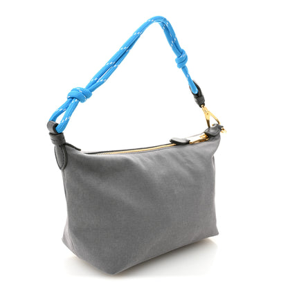 Miu Miu Canvas Gabardine Pouch Alluminio Celeste 3 of 10