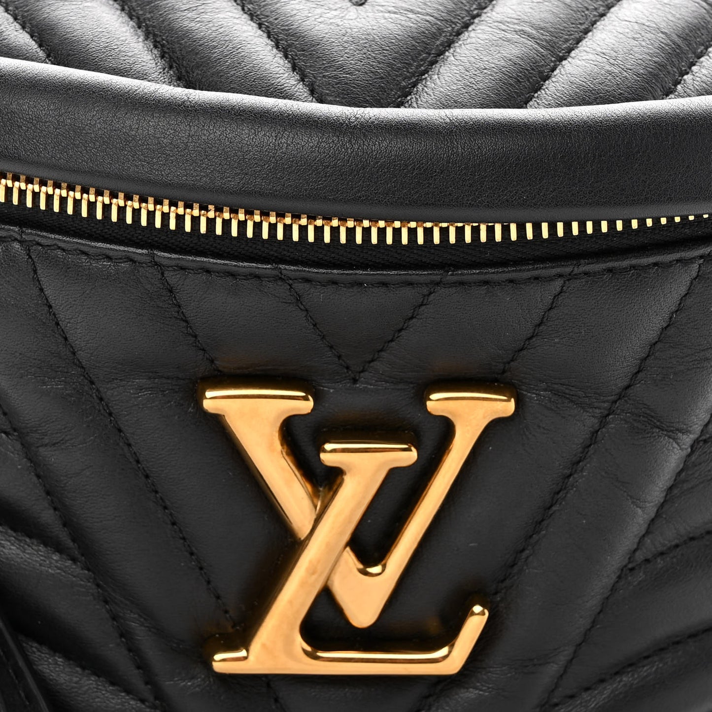 Calfskin Quilted New Wave Bumbag Black