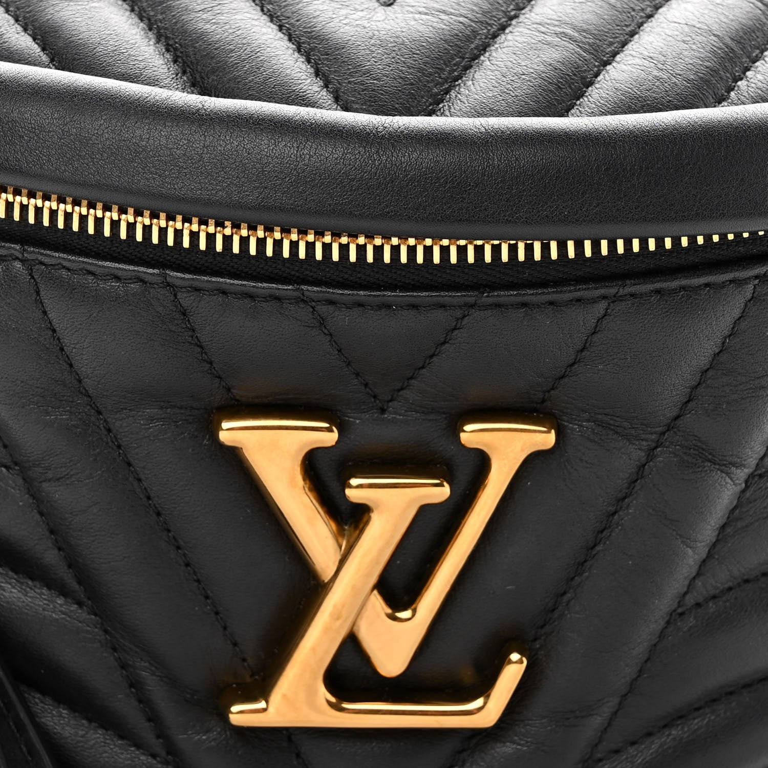 Louis Vuitton Calfskin Quilted New Wave Bumbag Black 7 of 9
