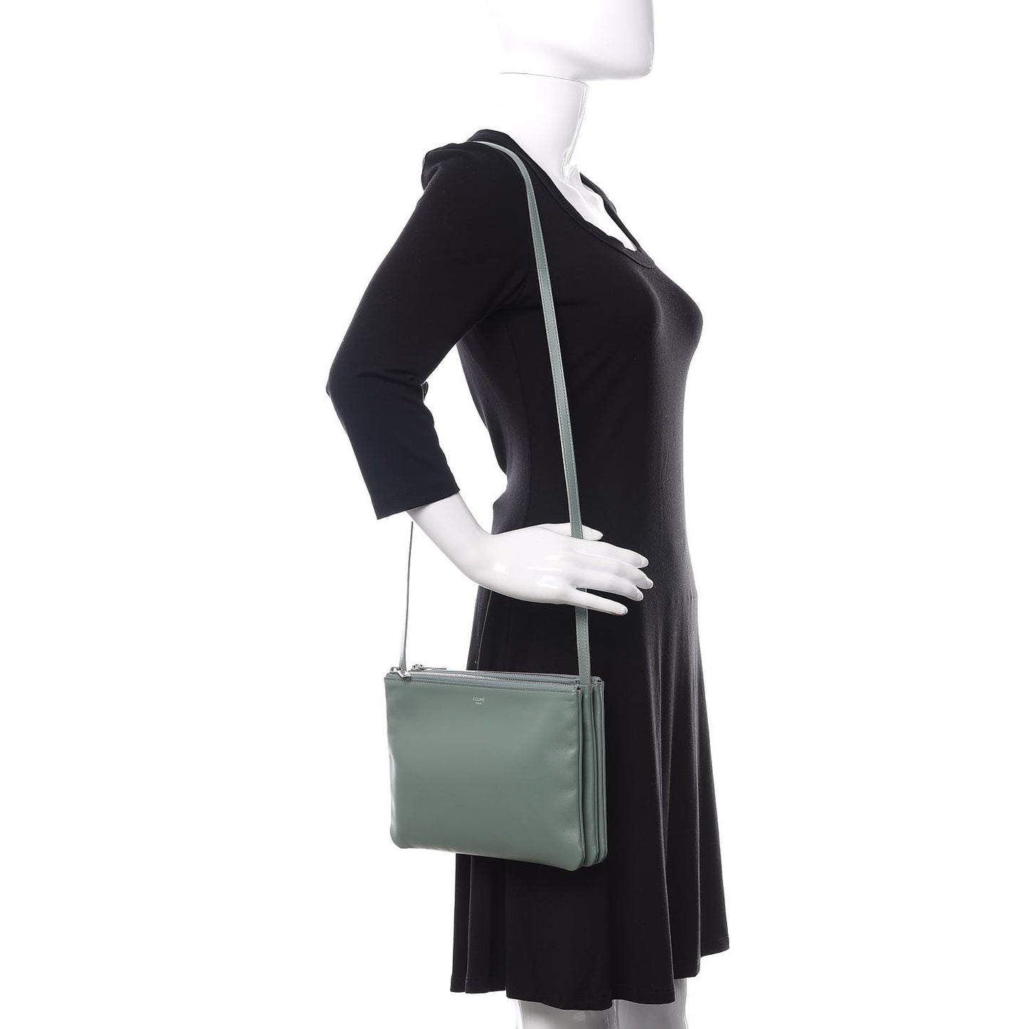 Lambskin Large Trio Crossbody Bag Jade